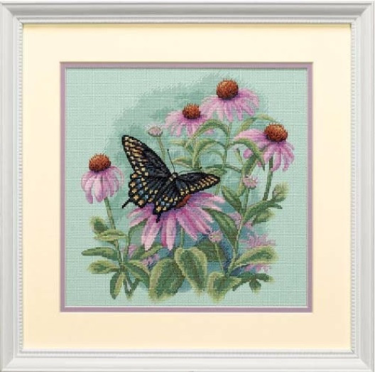 35249 "Butterfly and Daisies (  )" Dimensions