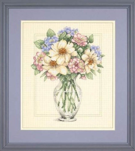 35228 "Flowers in Tall Vase(   )" Dimensions