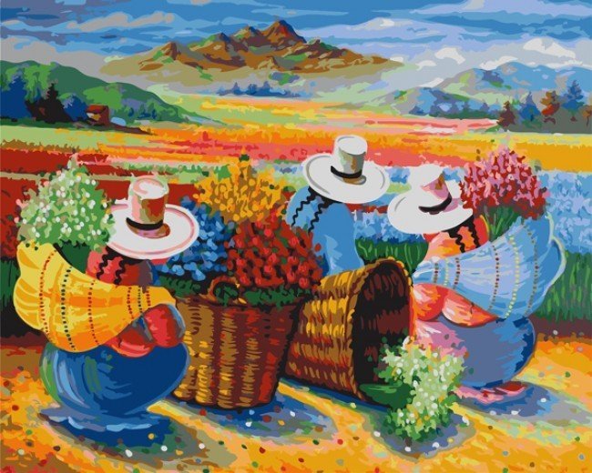 05ART40500068 "Сбор урожая цветов в Перу" Артвентура (40х50 см, холст)