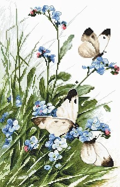 LETI-939 "Бабочки и синие цветы" Лука-С