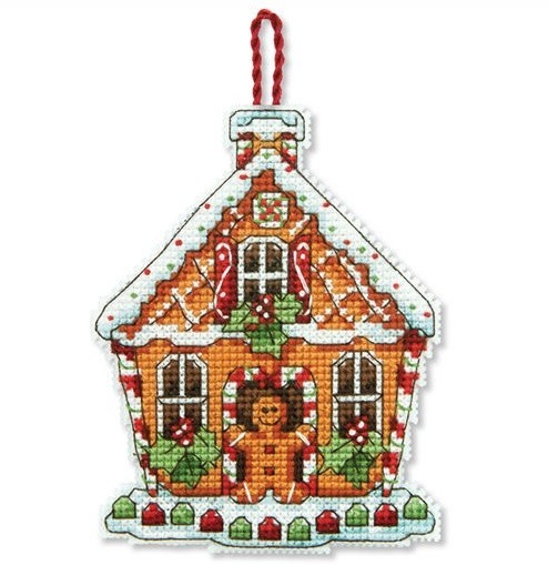 70-08917 "Gingerbread House Ornament (Пряничный домик. Украшение)" Dimensions
