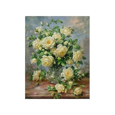 АЖ-1249 "Кустовая роза" Алмазная живопись