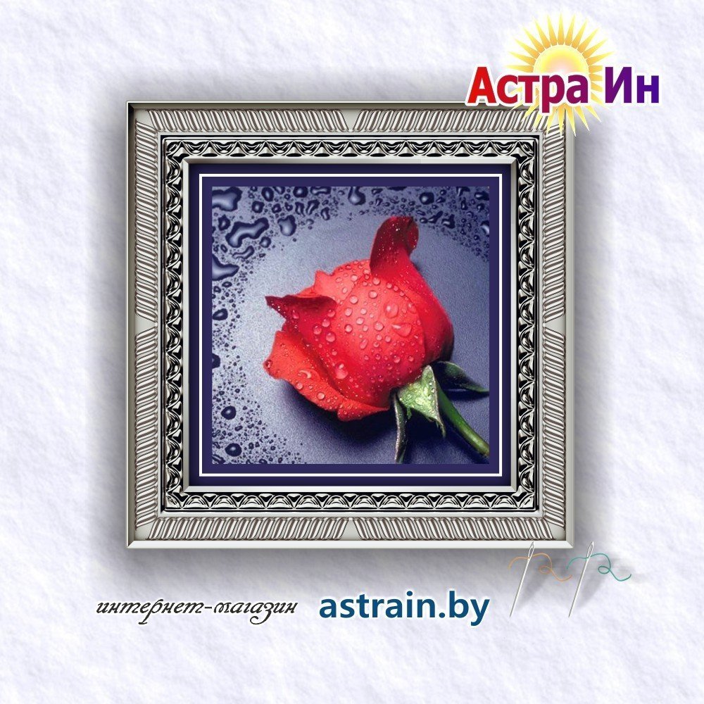 АЖ-14 "Красная роза" Алмазная живопись
