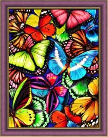 АЖ-1725 "Яркие бабочки" Алмазная живопись