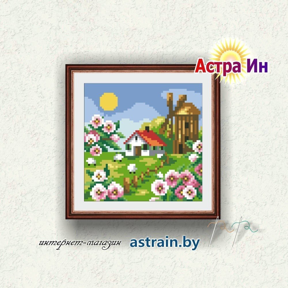 АЖ-406 "Весенний пейзаж" Алмазная живопись