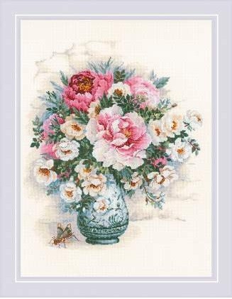 1816 "Пионы и шиповник" Риолис
