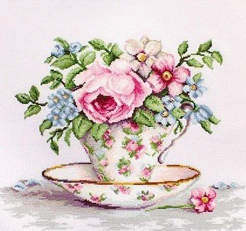 В2321 "Цветы в чайной чашке" Лука-С