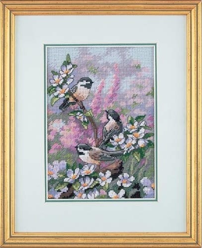 06884 "Chickadees in Spring(Весенние синички)" Dimensions