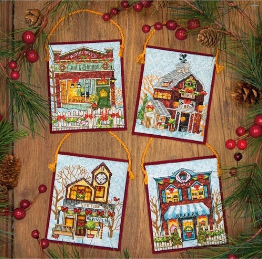 70-08954 "Winter Village Ornaments (Зимняя деревня. Украшения)" Dimensions