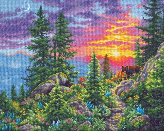 70-35383 "Sunset Mountain Trail (Закат в горах)" Dimensions