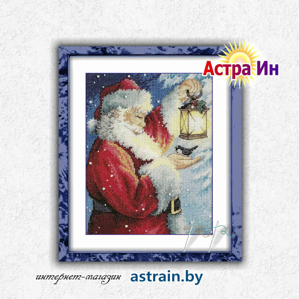 08831 "Santa s Feathered Friend (пернатый друг Санты)" Dimensions
