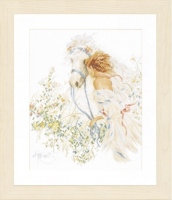PN-0007952 "Девушка с лошадью в цветах" Lanarte