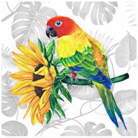 WD2687 "A bright parrot 40х40" Wizardi