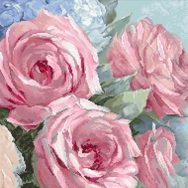 LETI-928 "Pale Pink Roses (Розы)" Лука-С