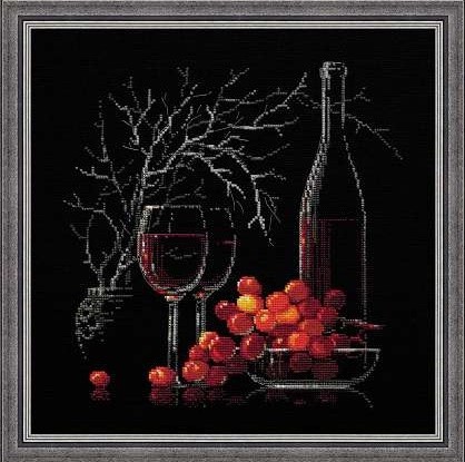 1239 "Натюрморт с красным вином" Риолис