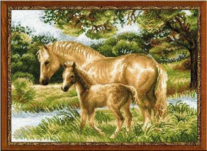 1258 "Лошадь с жеребёнком" Риолис