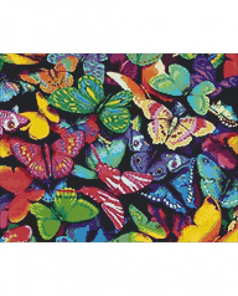 WD057 "Разноцветные бабочки" Wizardi