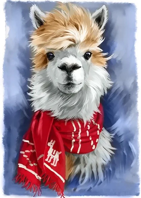 WD2512 "Lama with Scarf(Лама)" Wizardi