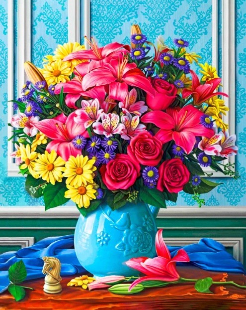 WD2520 "Colourful Bouquet (Красочный букет)" Wizardi