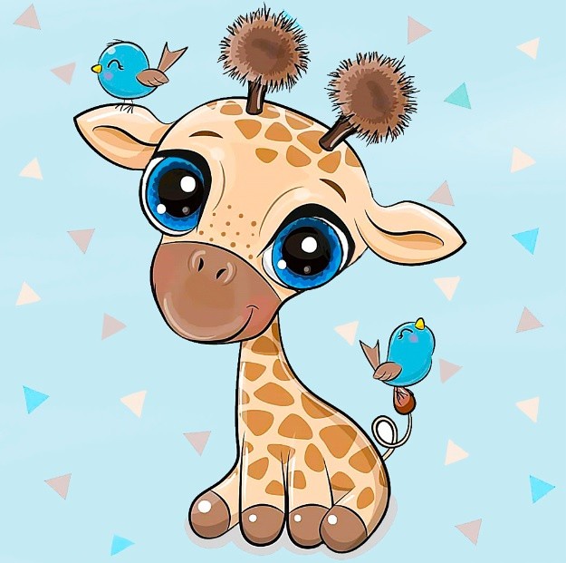 WD2528 "Baby Giraffe (Маленький жираф)" Wizardi