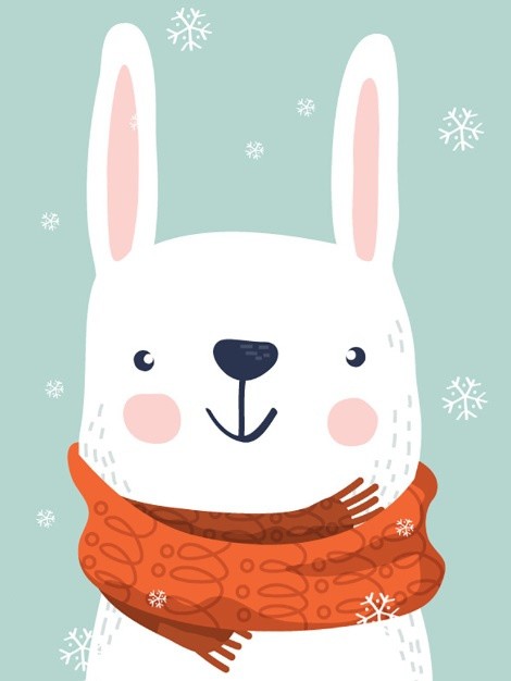 WD2539 "Snow Hare (Снежный заяц)" Wizardi